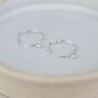 Sterling Silver Ball Bead Charm Hoops, thumbnail 3 of 4