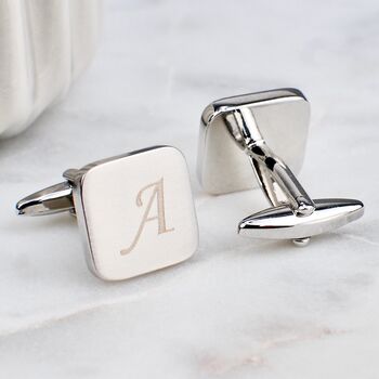 Personalised Initial Cufflinks With Classic Brushed Finish, 3 of 8
