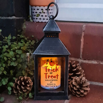 Halloween Personalised Battery Operated Hanging Lantern, 5 of 5