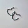 Geometric Heart Cube Hoop Earrings, thumbnail 3 of 3