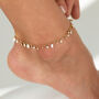 Custom Morse Code Mother Of Pearl Anklet, thumbnail 1 of 9
