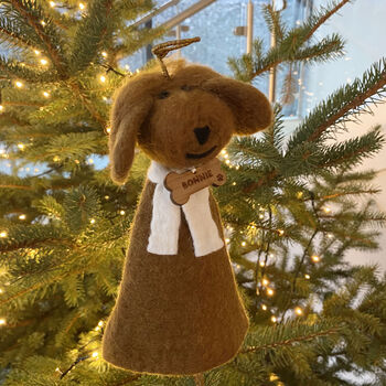 Festive Felt Dog Tree Topper, 2 of 3