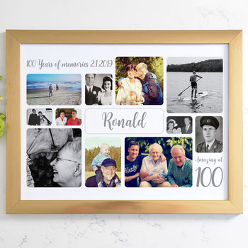 Personalised 100th Birthday Photo Collage, 10 of 12