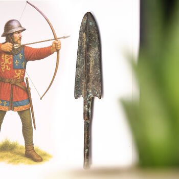 English Crusade Arrow Frame And Watercolour Illustration, 2 of 5