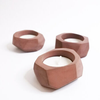 Sustainable Concrete Tea Light Holder And Candle, 9 of 10