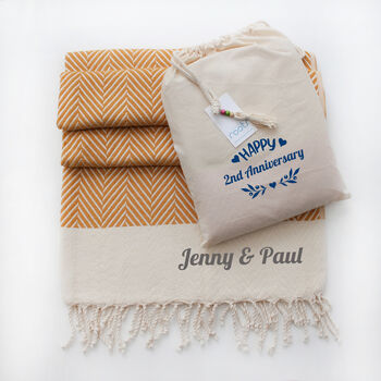 Personalised Cotton Throw Blanket, Garden Shawl, 9 of 9