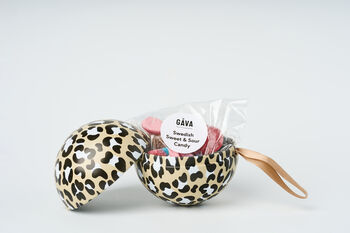 Trio Of Baubles In Swedish Design Filled With A Choice Of Swedish Chocolates, Swedish Candy Or Chocolate Truffles, Glögg + Carola + Kalle, 6 of 9