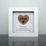 Personalised 3rd Leather Anniversary Frame Gift Faux Leather Heart, thumbnail 1 of 4