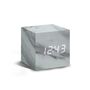 Cube Marble Click Clock White LED, thumbnail 1 of 4