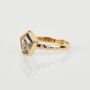 18ct Gold Shield Salt And Pepper Diamond Ring, thumbnail 2 of 3