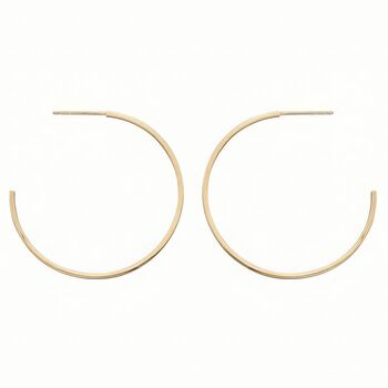 Large 9ct Gold Hoop Earrings, 3 of 7