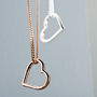 Sterling Silver Floating Heart Necklace, thumbnail 2 of 5