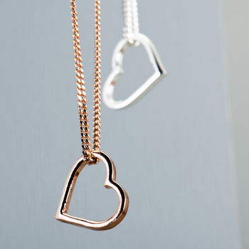 Sterling Silver Floating Heart Necklace, 2 of 5