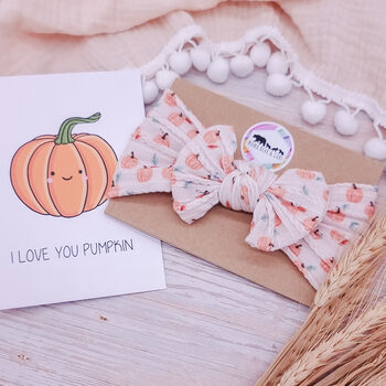 Autumn Pumpkin Bow Headbands, 5 of 7