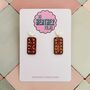 Chocolate Biscuit Glitter Earrings / Biscuit Lover Gift / Novelty Food Jewellery / Fun Accessories, thumbnail 1 of 5