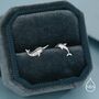 Mismatched Narwhal Unicorn Whale And Dolphin Stud Earrings In Sterling Silver, thumbnail 1 of 12