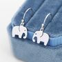 Sterling Silver Elephant Necklace And Dangle Earrings, thumbnail 2 of 12