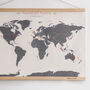 Cross Stitch Your Travels Map Wall Hanging, thumbnail 1 of 11