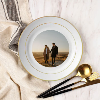 Personalised Golden Rim Photo Plate, 2 of 4