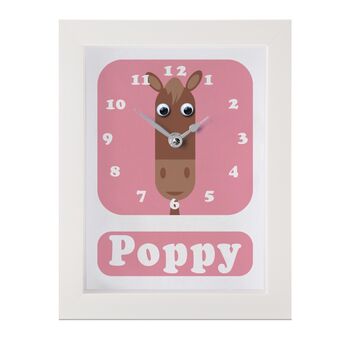 Personalised Children's Horse Clock, 6 of 9