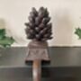 Cast Iron Pine Cone Christmas Stocking Holder Xmas Decor, thumbnail 3 of 10