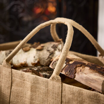 Personalised Natural Jute Deer Log Bag, 4 of 6