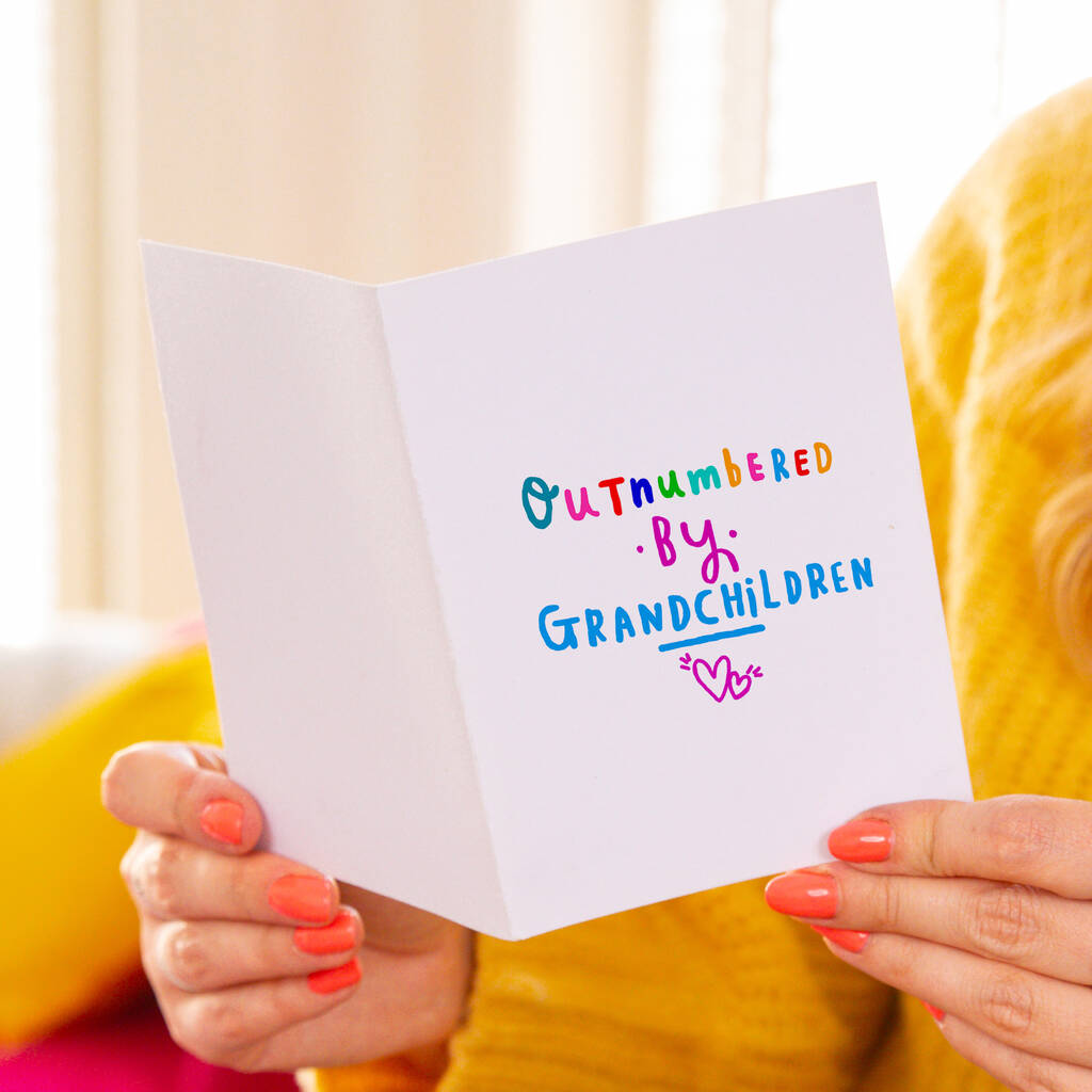 Grandmother 'Outnumbered By Grandchildren' Card, 1 of 8