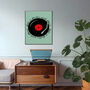 Music Quote 'Life is better with Music' Record Art Print, thumbnail 3 of 4