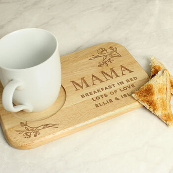 Personalised Floral Wooden Coaster Tray, 4 of 6