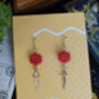 D20 Dice And Sword Surgical Steel Earrings, thumbnail 7 of 7
