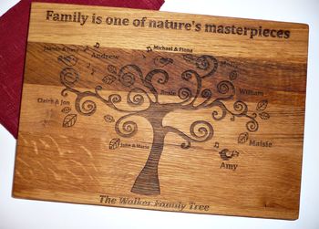 Personalised Family Tree Oak Board, 5 of 8