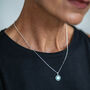 Recycled Silver Amazonite Pendant Necklace, thumbnail 3 of 9