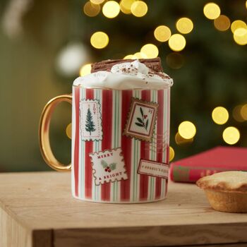 Personalised Stripe Postage Stamp Mug, 3 of 4