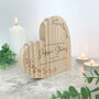 Personalised Wooden Wreath Memorial Freestanding Heart, thumbnail 2 of 5