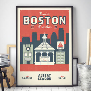 Personalised Boston Marathon Print, Unframed, 2 of 4