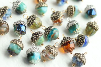 Turquoise Silver Acorn Earrings, 5 of 7