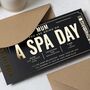 Personalised Spa Day Voucher For Mum Gold Foil, thumbnail 4 of 9