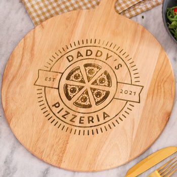 Personalised Dad's Pizzeria Pizza Board Gift For Him, 2 of 3