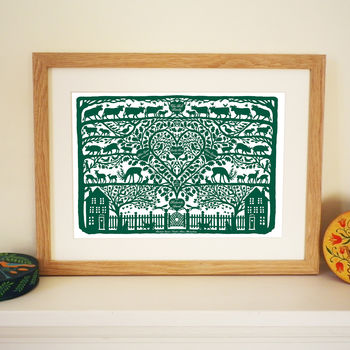 Personalised Family Tree Country Heart Print, 3 of 5
