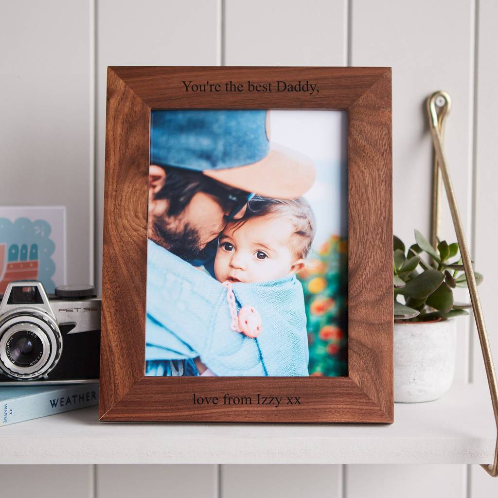 Solid Walnut Personalised Photo Frame By Mij Moj Design