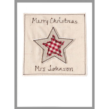 Personalised Star 1st Christmas Card For Baby Boy, Son, Grandson, 9 of 12