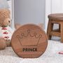 Personalised Crown Themed Children's Wooden Stool, thumbnail 2 of 4