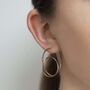 Silver Spiral Curl Statement Hoop Earrings, thumbnail 6 of 7