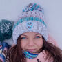 Winter Pastels Reflective Super Bobble Hat, thumbnail 3 of 9