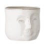 White Flowerpot With Face, thumbnail 3 of 5