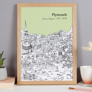 Personalised Plymouth Graduation Gift Print, 3 of 9