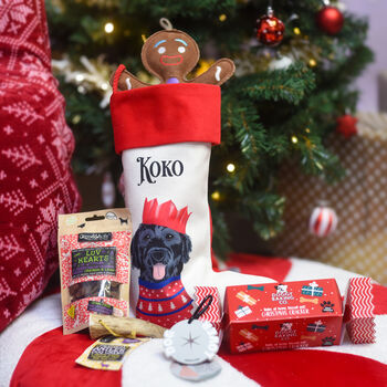 Personalised Deluxe Stuffed Dog Christmas Stocking, 2 of 12