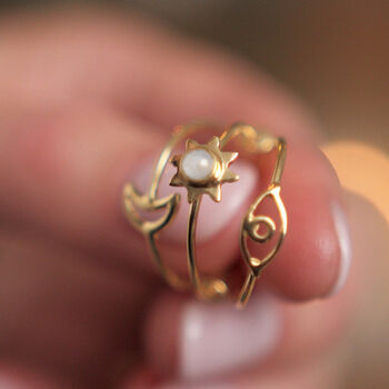 Evil Eye 18k Gold Plated Vermeil Ring, 3 of 5