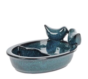 Ceramic Oval Bird Bath/ Feeder, 3 of 4
