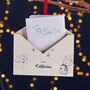 Illustrated Wooden Envelope Personalised Christmas Tree Decoration, thumbnail 3 of 5